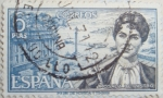Stamps Spain -  rosalia te castro