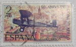 Stamps Spain -  50 aniv. del correo aereo