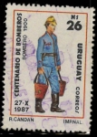 Stamps Uruguay -  centenario bomberos