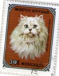 Stamps Mongolia -  3  Blanco persa