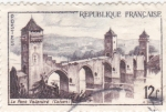 Stamps : Europe : France :  Puente de Valentré 