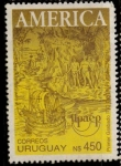 Stamps Uruguay -  Grabado rio de la Plata