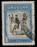 Sellos de America - Uruguay -  cent. muerte artigas