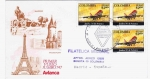 Stamps : America : Colombia :  1st Vuelo AV 747 Madrid