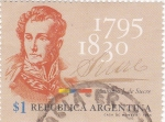 Stamps Argentina -  Antonio J de Sucre- 1795-1830