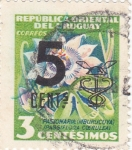 Sellos de America - Uruguay -  Pasionaria-Flor de Mburucuya