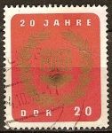 Stamps Germany -  20 años de libre Federación Alemana de Sindicatos(FDGB)DDR.