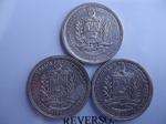 monedas de America - Venezuela -  Tres Bolívares de Plata -ley 8350. 