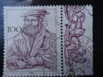 Stamps Germany -  Zapatero y Cantor:Hans Sachs  1494-1576
