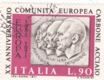 Sellos de Europa - Italia -  XX Aniversario Comunidad Europea