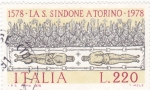 Sellos de Europa - Italia -  4º Centenario de la llegada de La S.Sindone Turín