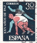 Stamps Spain -  Deportes -XXV Años de Paz Española  (Z)