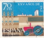 Sellos de Europa - Espa�a -  Agricultura -XXV Años de Paz Española  (Z)