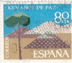 Stamps Spain -  Repoblación Forestal -XXV Años de Paz Española  (Z)