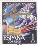 Stamps Spain -  Alcazar  de  Toledo -XXV Aniversario del Alzamiento Nacional  (Z)