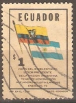 Stamps : America : Ecuador :  BANDERAS  DE  ECUADOR  Y  ARGENTINA