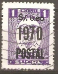 Sellos de America - Ecuador -  SOBRECARGA
