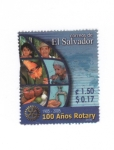Stamps El Salvador -  100 años Rotary