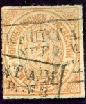 Stamps : Europe : Germany :  Cifras. Confederacion Alemana del Norte
