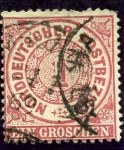 Stamps Europe - Germany -  Cifras. Confederacion de Alemania del Norte