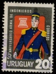 Stamps Uruguay -  50 avniv. arma ingenieros