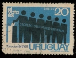 Sellos de America - Uruguay -  el voto es secreto