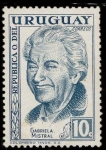 Stamps : America : Uruguay :  gabriela mistral