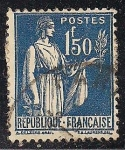 Stamps France -  La Paz con la rama de olivo.