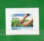 Stamps : America : Uruguay :  Derechos de los Trabajadores Rurales - Agricultor