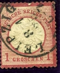 Stamps Germany -  Aguila gruesa en relieve