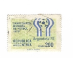 Stamps Argentina -  Campeonato mundial de futbol 1978