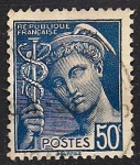 Stamps : Europe : France :  Mercury.