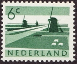 Sellos de Europa - Holanda -  HOLANDA - Red de molinos de Kinderdijk-Elshout