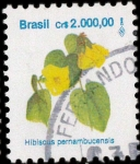 Stamps Brazil -  hibiscus pernanbucensis