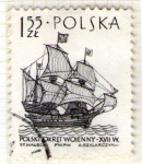 Sellos de Europa - Polonia -  7 Barco 