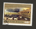 Stamps Hungary -  Tormenta sobre Hortobagy