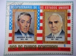 Stamps Equatorial Guinea -  81 Bicentenario de los Estados Unidos- Woodrow Wilson y Warren G. Hardig