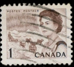 Stamps Canada -  reina - trineo con perros