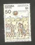Stamps Spain -  3035 - Upae América, manuscrito, Nueva crónica y buen gobierno