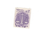 Sellos de Asia - Israel -  Signo del zodiaco-libra