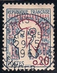 Stamps France -  Marianne por Cocteau.