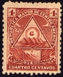 Sellos de America - Nicaragua -  Escudo antiguo de Nicaragua. UPU 1898
