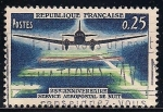 Stamps : Europe : France :  25 º aniversario, el servicio nocturno de correo aéreo.