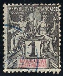 Stamps : Africa : Madagascar :  Colonia Francesa. Navegación y Comercio.