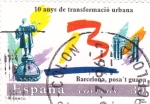 Sellos de Europa - Espaa -  10 Anys de transformació urbana Barcelona posa´t  guapa  (Z)