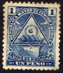 Sellos del Mundo : America : Nicaragua : Escudo antiguo de Nicaragua. UPU 1898