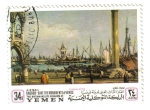 Sellos del Mundo : Asia : Yemen : Canaletto: UNESCO promonumentos venecianos