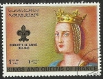 Stamps United Arab Emirates -  ALMAN STATE - KINGS AND QUEENS OF FRANCE - CHARLOTTE DE SAVDIE
