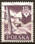 Stamps Poland -  Propaganda Turística.Esquís y montañas.