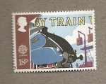 Stamps United Kingdom -  Por tren